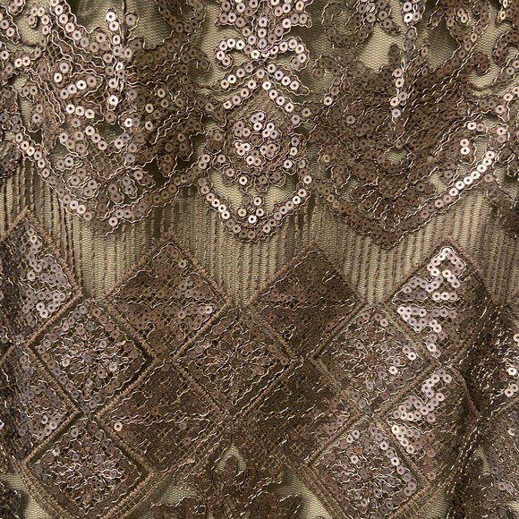 TADASHI SHOJI BERA SEQUIN EMBROIDERED DRESS Size 10 NWT Wedding Cocktail Silver - Picture 11 of 16